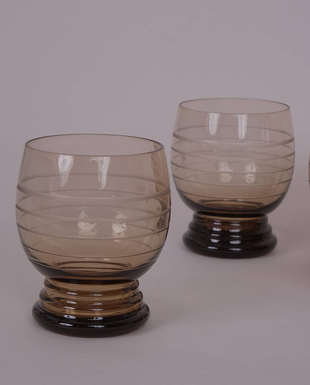 Engraved smoked glasses x6