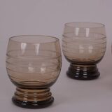 Engraved smoked glasses x6