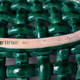 Woven ceramic basket signed Jérome Massier for Vallauris