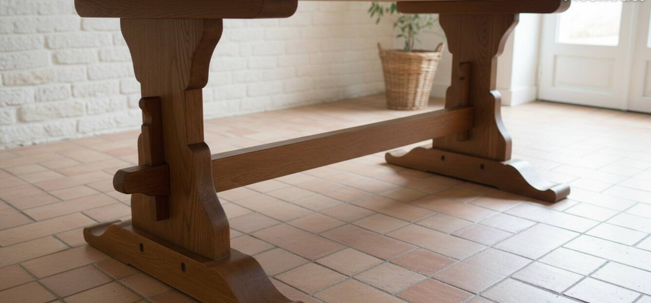 Monastery Table in Solid Oak - Authentic Style - 180 cm