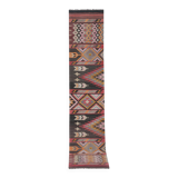 Vintage Turkish Oushak Handwoven Rug 77x387 cm