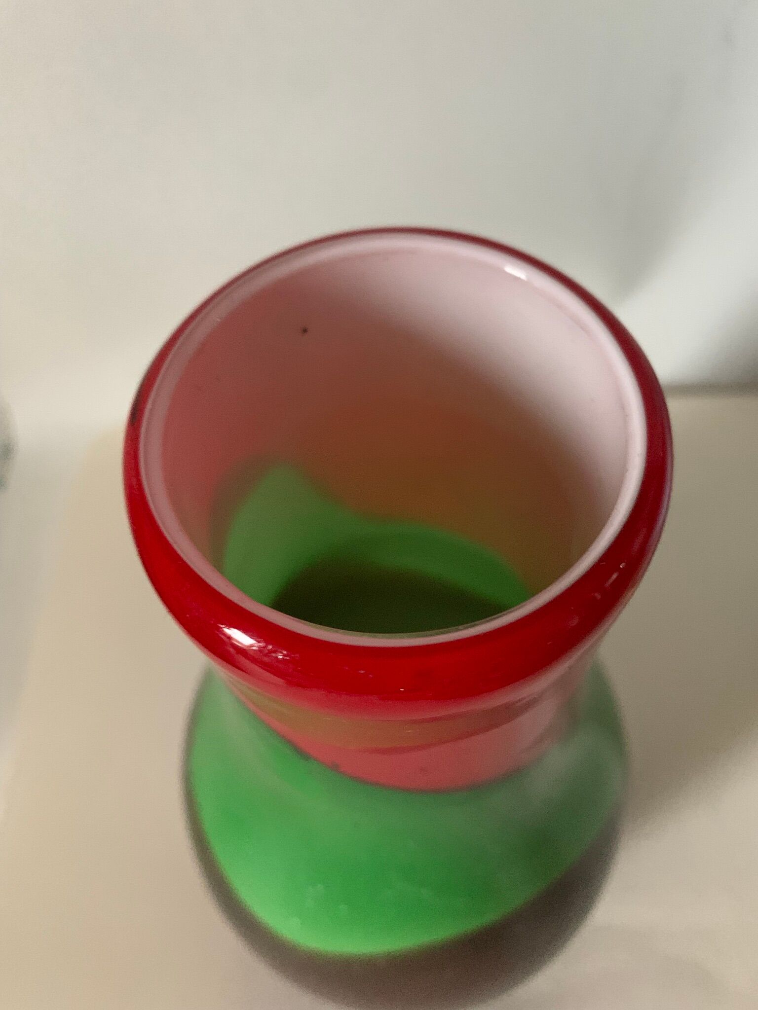 Multicolor glass vase