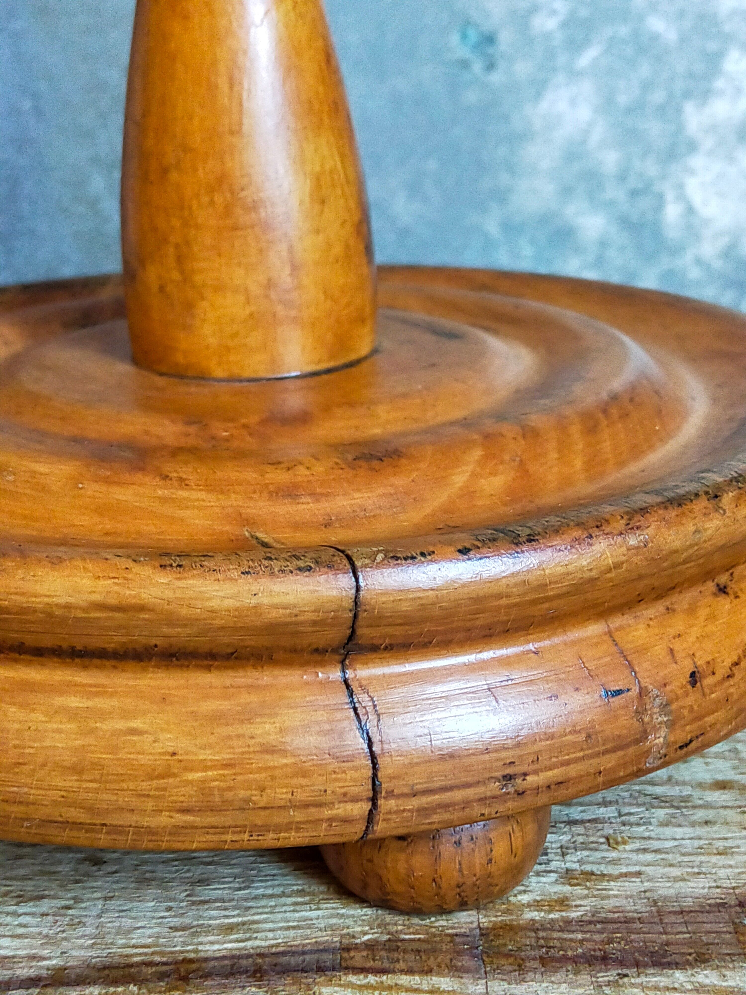 Plant harness in solid wood turned vintage