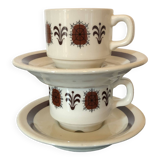 Vintage bistro cups