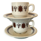 Vintage bistro cups
