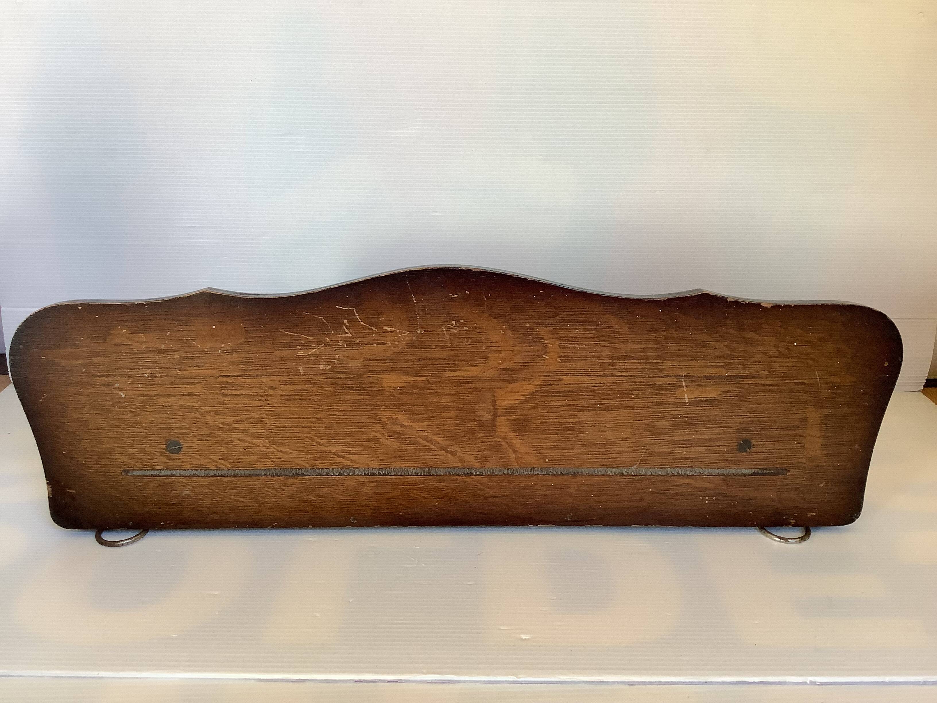 Wooden wall coat rack