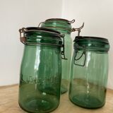 Lot de 3 bocaux à conserve anciens