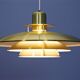 Large danish pendant in brass, 1960s