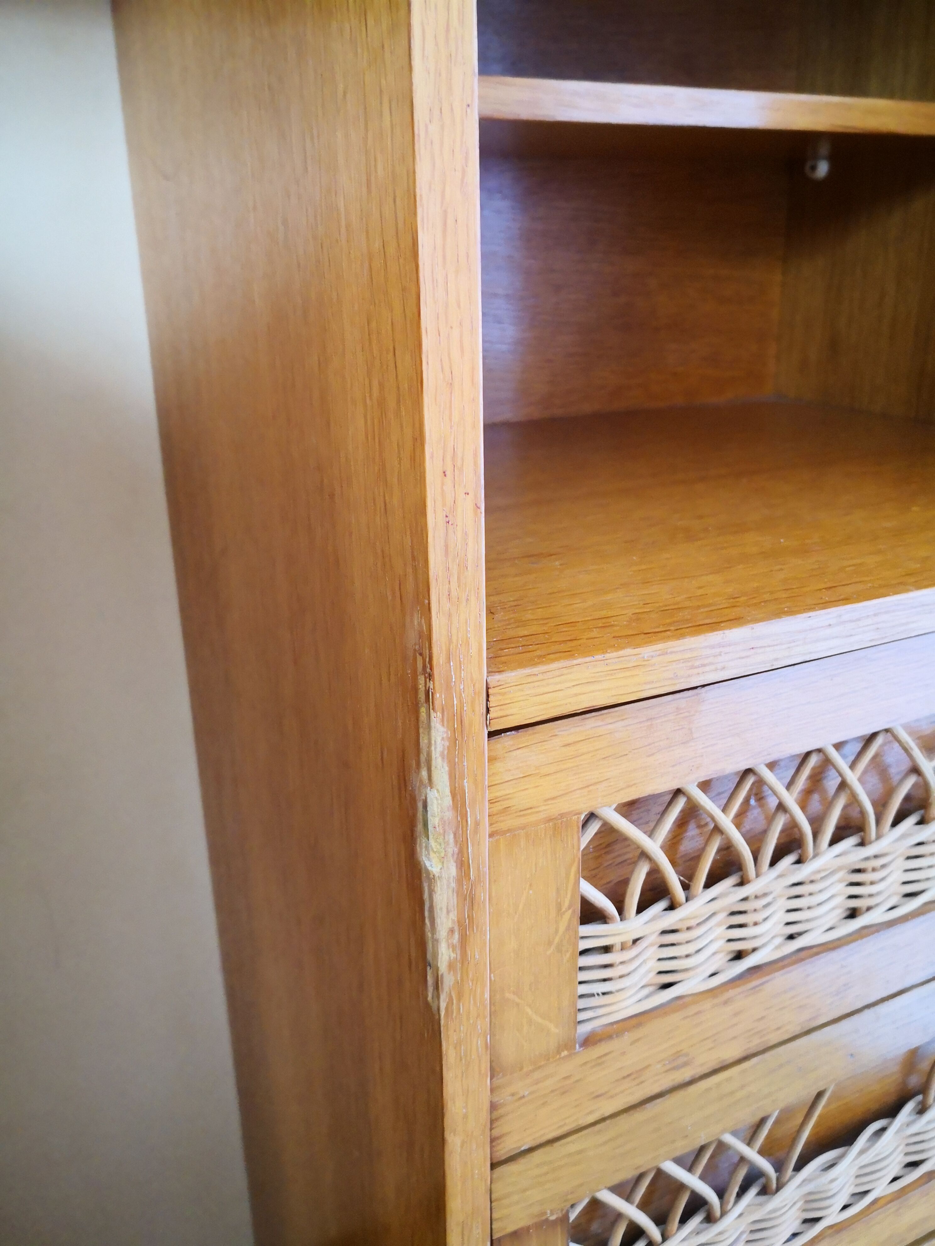 Vintage rattan cabinet