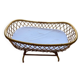 Vintage rattan crib
