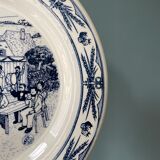 Two antique plates in Gien porcelain France