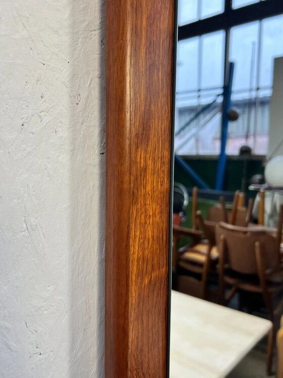 Miroir vintage XL en teck, Scandinavie, années 1970