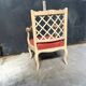 Fauteuil style anglais dossier croisillons