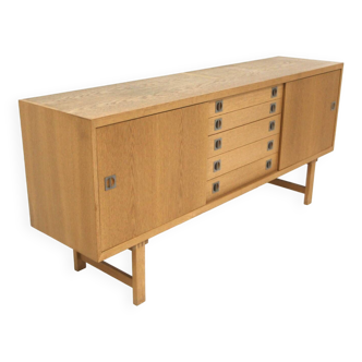 Enfilade scandinave en chêne, Suède, 1960