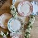Lot de 10 assiettes plates anciennes en terre de fer dépareillées