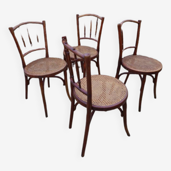 Original Thonet bistro dining chairs, set of 4