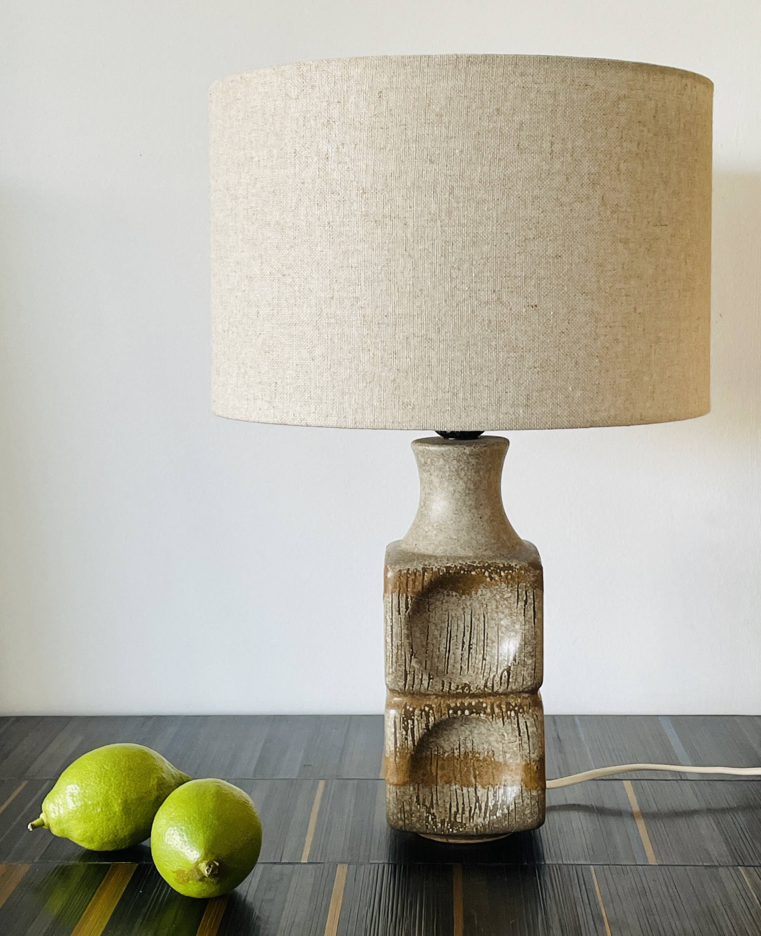 Danish glazed ceramic lamp, 1960