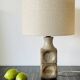 Danish glazed ceramic lamp, 1960