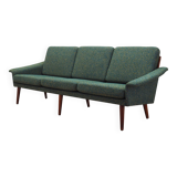 Canapé vert, design danois, années 1970, production : Danemark