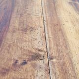 Antique farmhouse table and bistro chairs