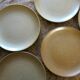 6 stoneware dessert plates from "Grés Village" in very good condition