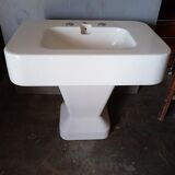 Washbasin design epoch 1970s enamelled ceramic