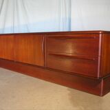 Vintage Scandinavian teak bass row