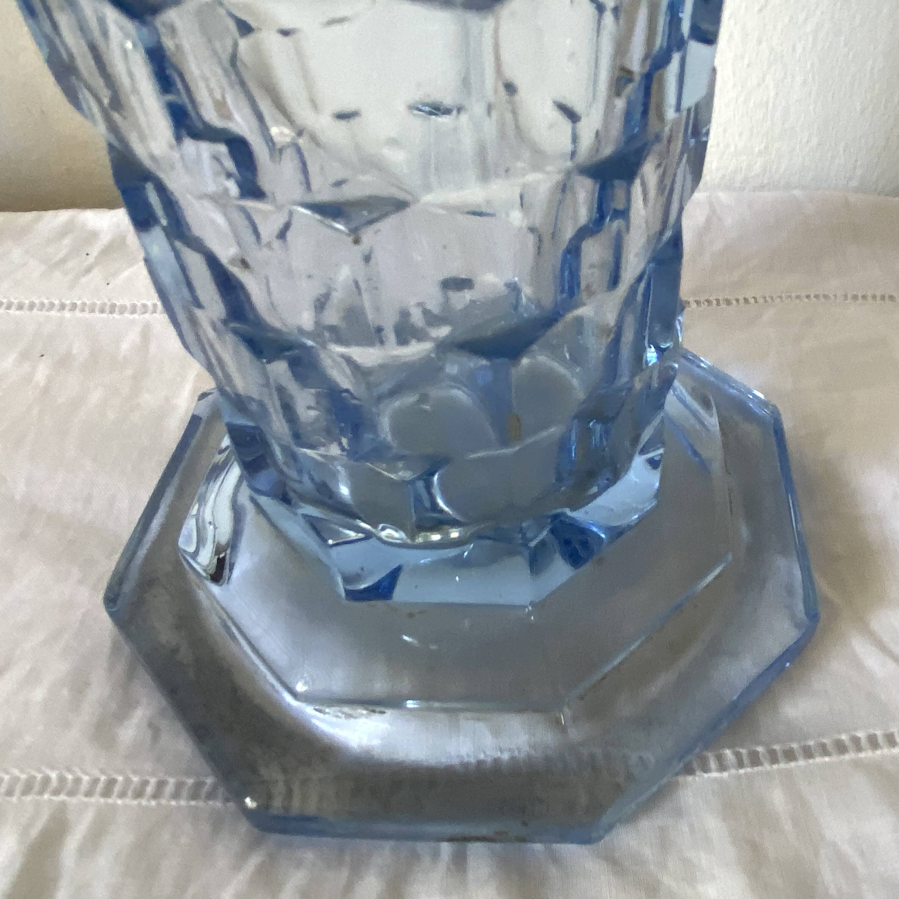 Art Deco blue glass vase