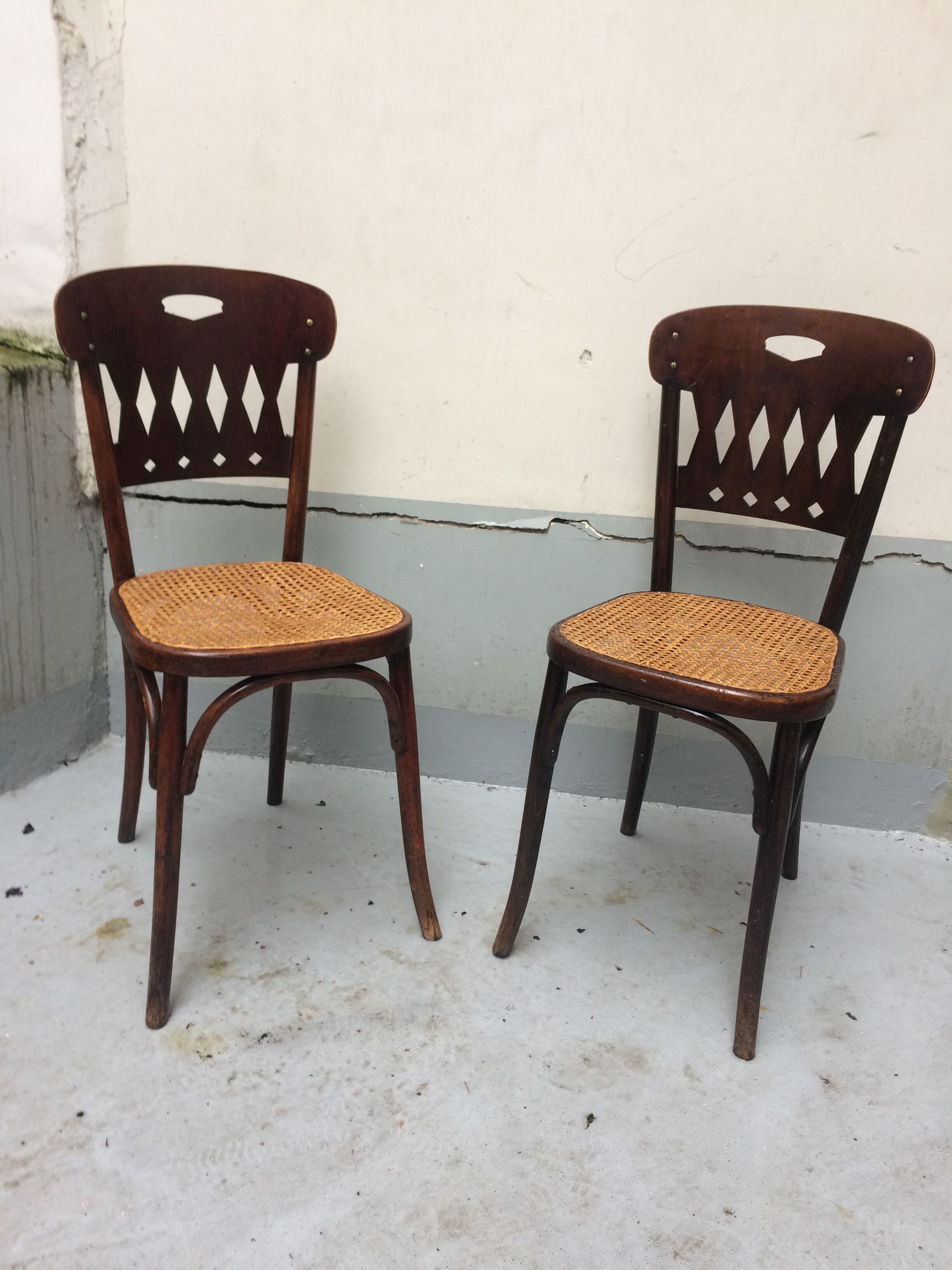 Pair of bistro chairs