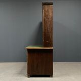 Antique painted pine desk or secretaire with wall unit from Germany late 1800s.