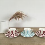 Digoin striped coffee cups