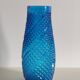 Vase verre bleu