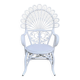 Fauteuil en rotin blanc Emmanuelle Peacock 1970