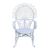Fauteuil en rotin blanc Emmanuelle Peacock 1970
