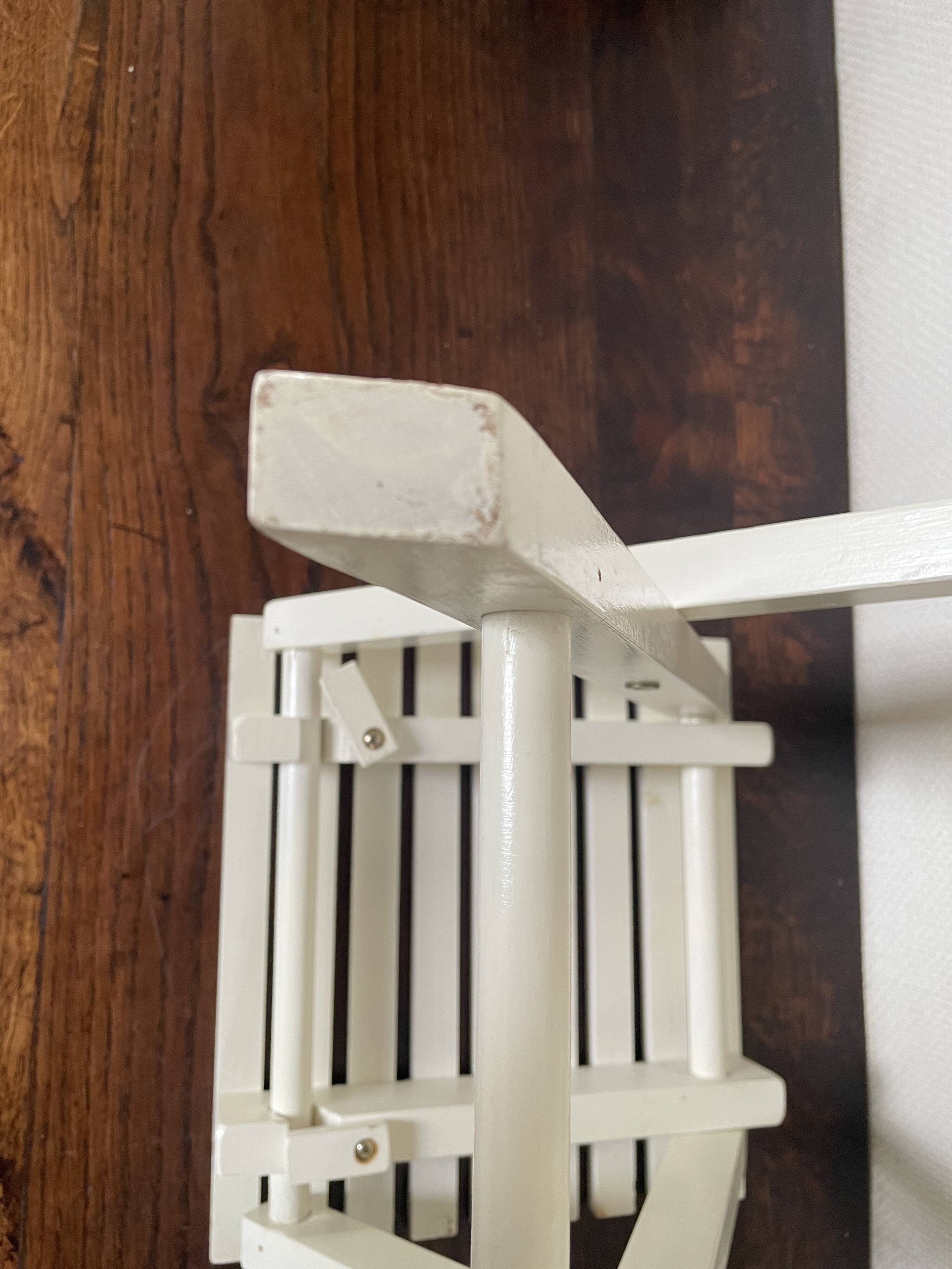 Tabouret de pêche à lattes vintage