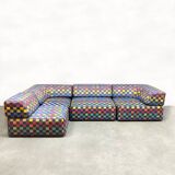 Vintage modular sofa Cor Trio Team Form AG 'Colored Check'