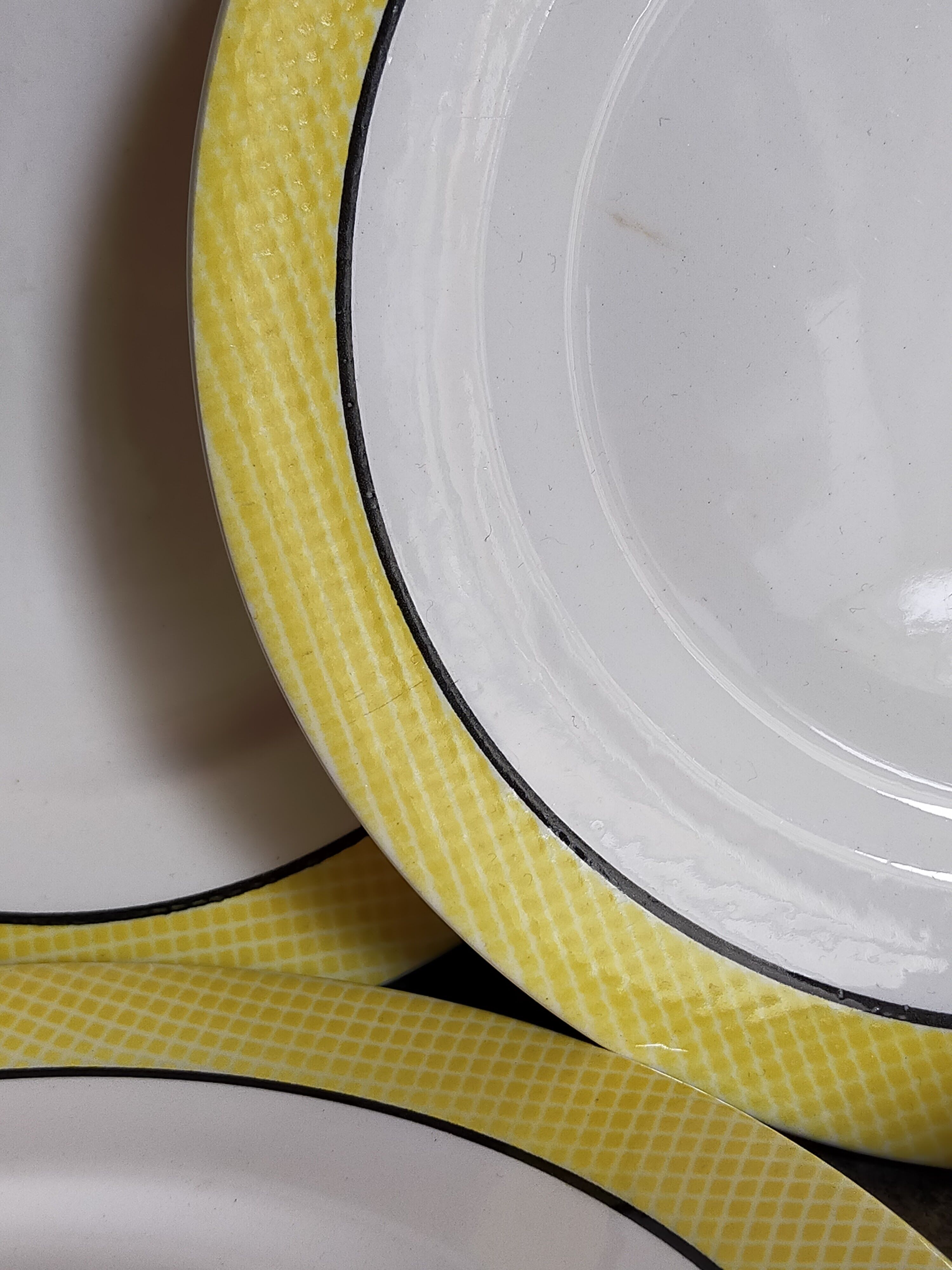 Eight dessert plates from Salins service "Menton" 50s