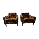 Set of 2 vintage floral armchairs