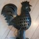 Wrought iron table lamp/rooster