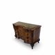 serpentine commode in antique walnut