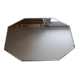 Beveled octagonal table mirror