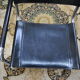 chair design vintage tubes chrome leather black