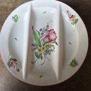 7 Asparagus Plates Late 19th Century Opaque Earthenware Luneville France