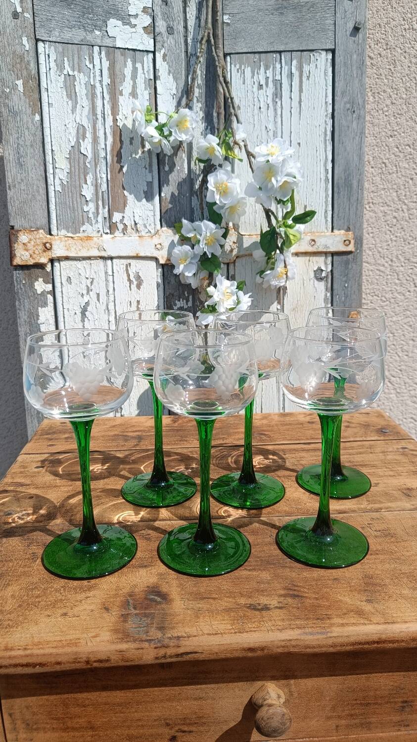 Antique engraved glasses