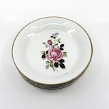 6 earthenware soup plates • L'Amandinoise • Circa 1950