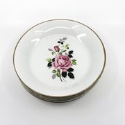 6 earthenware soup plates • L'Amandinoise • Circa 1950
