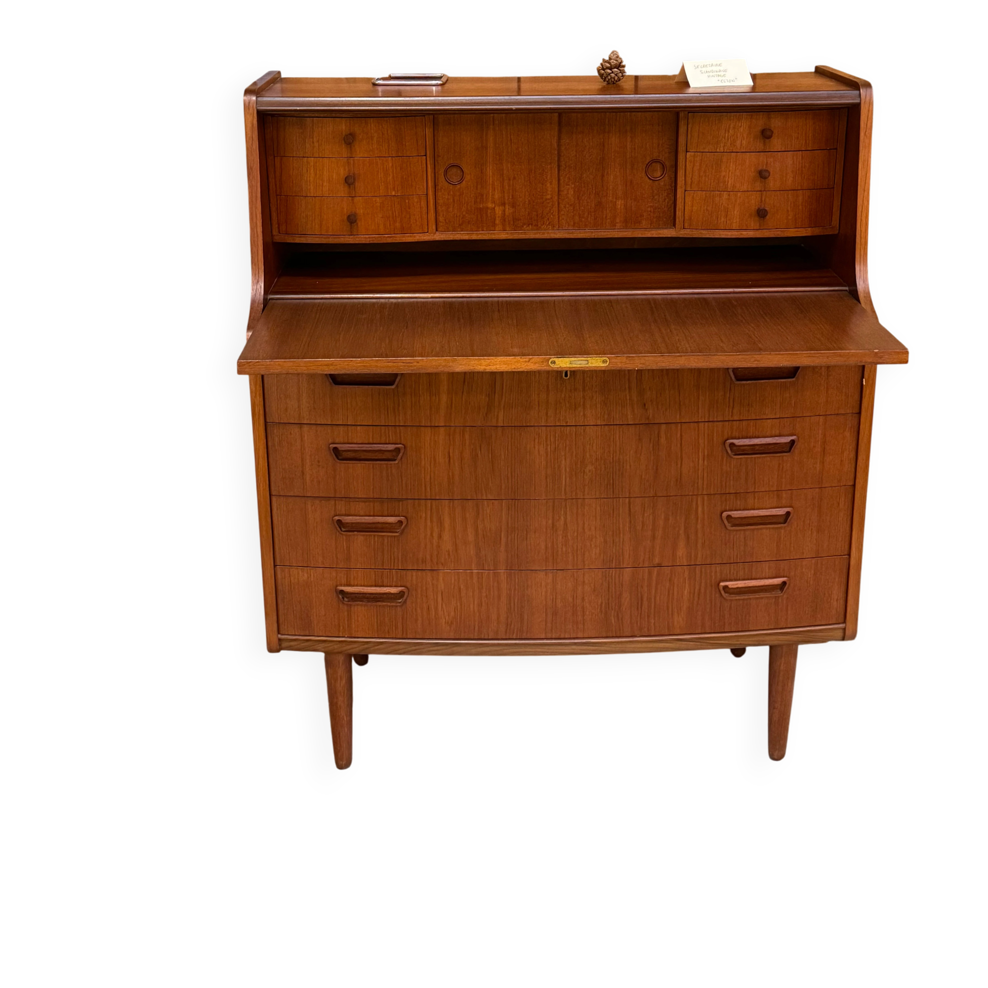 Vintage Scandinavian teak secretary "Alton" by Poul M. Jessen for Viby J Mobelfabrik