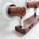 Set de 3 appliques en cuivre et verre
