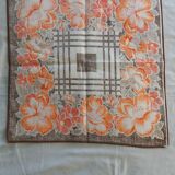 Vintage 70s flower power napkins, set of 12.