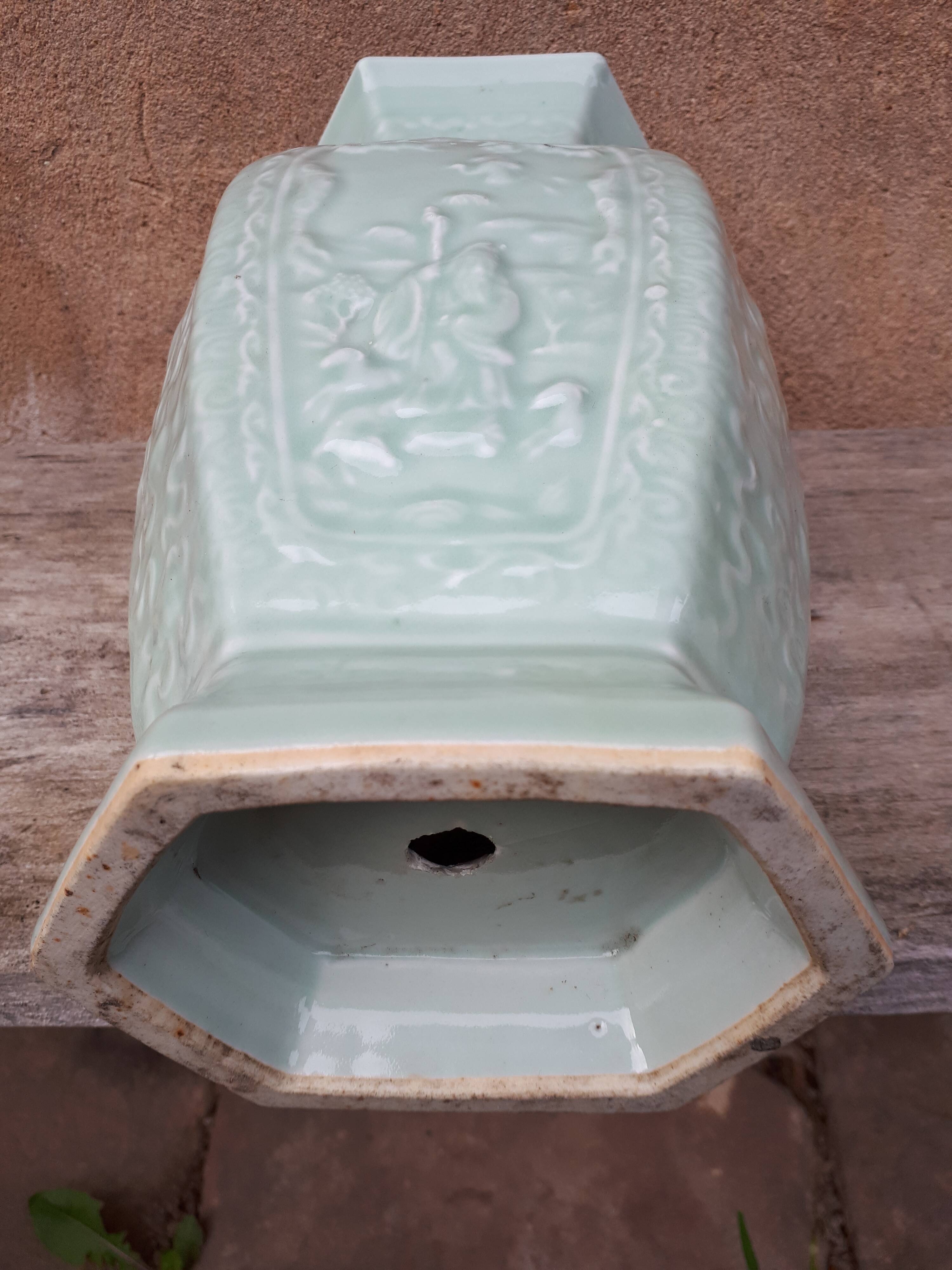 Chinese celadon vase (green porcelain), China, Daoguang period